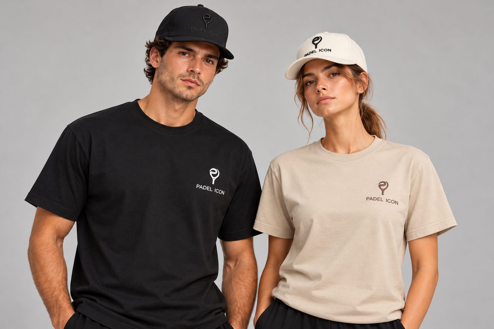 Caps and tees from the Court Kit, worn