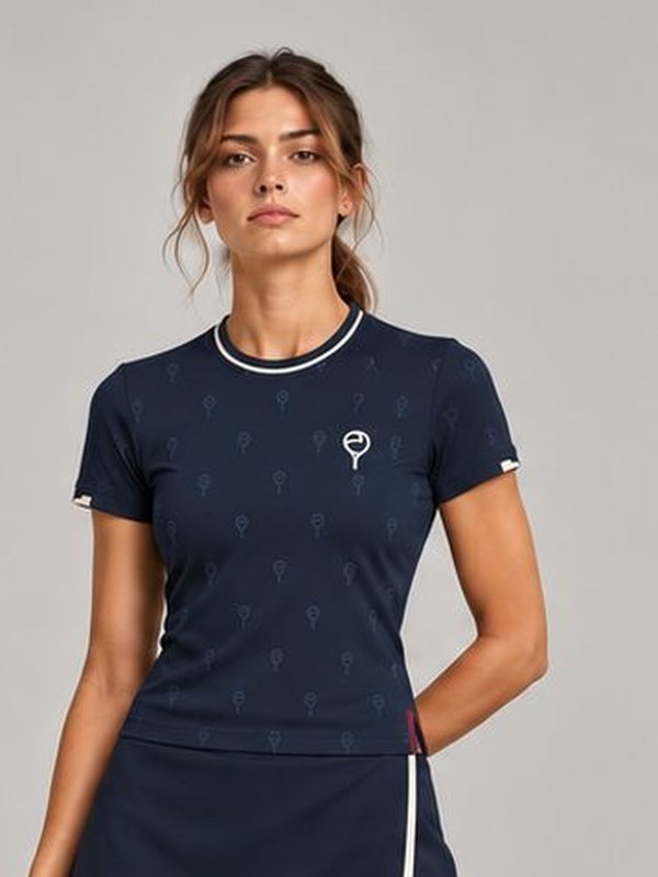 Women's crew tee and skort, Midnight Navy